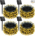 Brightown 4 Pack Solar Christmas Lights, Total 184FT 480 LED Solar String Lights Outdoor Waterproof Green Wire with 8 Modes, Solar Fairy Light for Garden Yard Patio Party Decors, Warm White