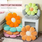 Sioloc Flower Pillow,Flower Shaped Throw Pillow Butt Cushion Flower Floor Pillow,Seating Cushion,Cute Room Decor & Plush Pillow for Bedroom Sofa Chair(Orange,23.6")