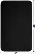American Soft Linen 21x32 Fluffy Foamed Slip Reducer Bath Rug, Machine Washable Area Bath Mat Rugs for Bathroom, Black