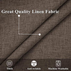 decorUhome Decorative Outdoor Throw Pillow Covers 22x22 Set of 2, Square Linen Farmhouse Euro Pillow Covers with Stitched Edge, Rustic Neutral Pillow Covers for Couch, Sofa, Living Room, Chocolate