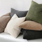 MIULEE Pack of 2 Pillow Covers Soft Soild Decorative Square Throw Pillow Covers Set Cushion Cases Pillowcases for Sofa Bedroom Car 20 x 20 Inch 50 x 50 Cm Olive Green