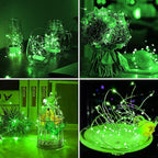 JMEXSUSS 4 Pack Green Solar Christmas Lights, Total 400 LED 132FT Solar String Lights Outdoor Waterproof, 8 Modes Copper Wire Solar Fairy Lights for Patio Garden Yard Tree Christmas Decor