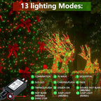 2 Pack Christmas String Lights Indoor Outdoor, Super Bright 66FT 200 LED String Lights Waterproof, 13 Modes Twinkle Xmas Lights with Timer for Christmas Tree Decorations (Red and Green)