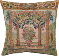 Charlotte Home Furnishings Floral Decorative Throw Pillow Cover 19x19 in, Terrasse Columns French Country Couch Pillow Case, Home Decor Cozy Tapestry Cushion Cover, European Cotton Jacquard Woven