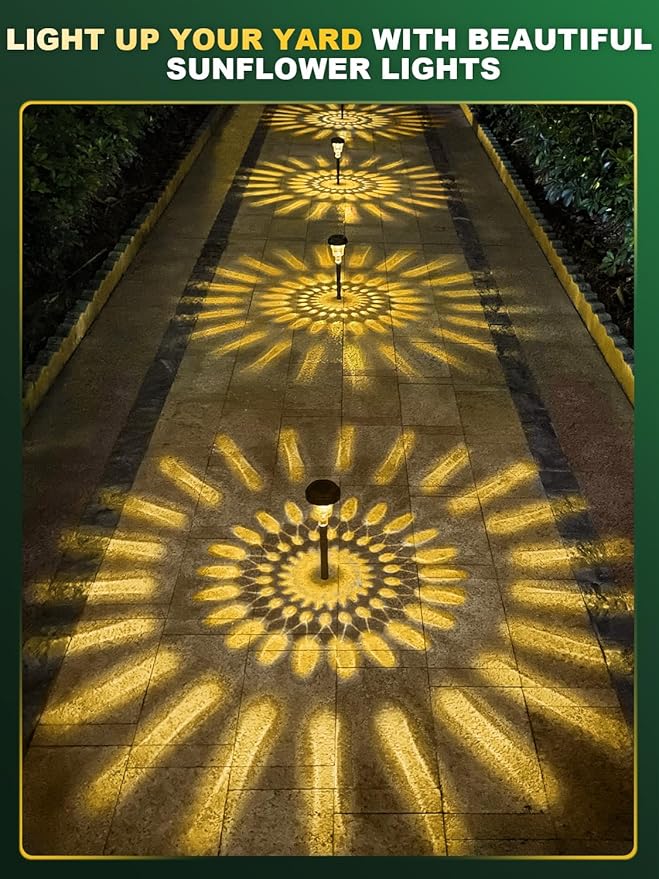 ROOR Ultra Bright Solar Pathway Lights, 12 Pack, Warm White, IP67 Waterproof, Modern Outdoor Garden Pathway Lights