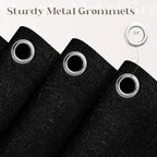 Extra Long Black Linen 84 Inch Shower Curtain Neutral Modern Bath Curtain Set 84 Inch Long with Hooks XLong Tall Farmhouse Boho Modern Drapes for Bathroom Black 72x84