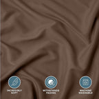 Bare Home Standard Pillow Sham Covers - Set of 2 - Premium 1800 Ultra-Soft Microfiber - Double Brushed - Stain & Fade Resistant - Bed Pillow Shams - Pillows Not Included (Set of 2, Cocoa)
