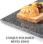 Koville Natural Marble Cutting Board for Kitchen, 16x12inch Large Hand Crafted Marble Slab for Cheese, Charcuterie, Pastry Board - Wedding Gift, House Warming Gift