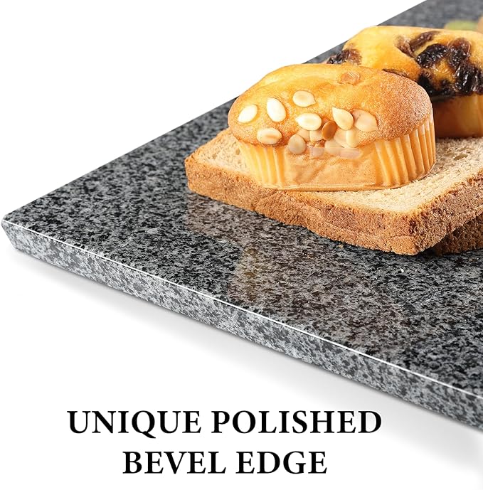 Koville Natural Marble Cutting Board for Kitchen, 16x12inch Large Hand Crafted Marble Slab for Cheese, Charcuterie, Pastry Board - Wedding Gift, House Warming Gift