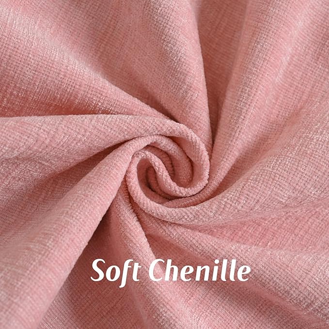 HAUSSY Scalloped Pillow Covers 12x20 Set of 2,Decorative Lumbar Throw Pillows Cute Aesthetic Preppy Cushion Covers for Couch Bed Living Room,Pink