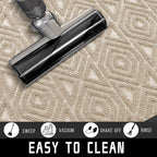 Yimobra Door Mat, Outdoor Indoor Entrance Welcome Mat, Heavy Entry Front Door Mat, Stain & Fade Resistant, Low Profile, Sturdy Rubber, Easy Clean Patio Floor Mat, Waterproof, 29.5 x 17, Light Beige