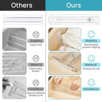 Vtopmart 8 Pack Drawer Dividers for Clothes, 4" High 10.2"-16.5" Adjustable Expandable Dresser Drawer Organizer, Clear Plastic Separators for Dresser, Baby Clothing, Underwear, Cosmetic, Toiletries