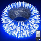 1500 LED Christmas Lights Outdoor Use, 492ft 8 Lighting Modes Fairy Lights for Outside, Christmas Tree Lights Outdoor IP44 Waterproof for Xmas Patio Fence Deck Balcony Garden Decor Blue & Cool White