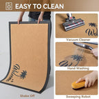 Dirt Trapping Outdoor Welcome Mats, 17x30 Durable Non-Slip Door Mat Outside Entrance, Low Profile Easy Clean Doormat for Patio Porch Front Indoor Entryway, Brown
