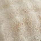 MANDIOO Pack of 2 Thick Plush Wool Decorative Throw Pillow Covers Super Soft Wave Bubble Fur Velvet Cushion Covers Pillow Shams for Couch Bed Living Room 12x20 Inch Beige