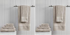 Madison Park Organic 100% Cotton Bathroom Towel Set, Hotel & Spa Quality Highly Absorbent, Quick Dry, Include for Shower, Handwash & Facial Washcloth, Multi-Sizes, Tan (Pack of 2)