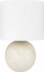 BoutiqueRugs Brandvlei Modern Ceramic Bedside Table Lamp for Bedroom Nightstand - Contemporary End Side Lighting for Living Room - Shade Linen - White, Cream - 21" H