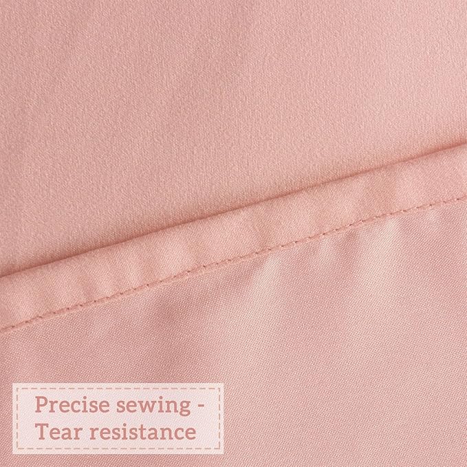 Ruched Ruffled Shower Curtain 72" W x 72" H, Peach Pink Microfiber Rustic Decorative Bath Curtain for Bathroom, Farmhouse and Boho Bathroom Décor, Machine Washable (LQ-38)