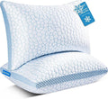 QUTOOL Enhanced Cooling Pillows for Sleeping, Shredded Memory Foam Pillows 2 Pack, Bed Pillows Standard Size Set of 2, Support Yet Soft Pillow for Side, Back Sleepers