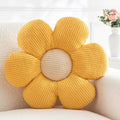Flower Throw Pillow,Yellow Flower Shaped Pillow Decorative Throw Pillows for Sofa, Couch,Bed,15.7'' Soft Daisy Pillow Floor Seating Cushion for Home Decor