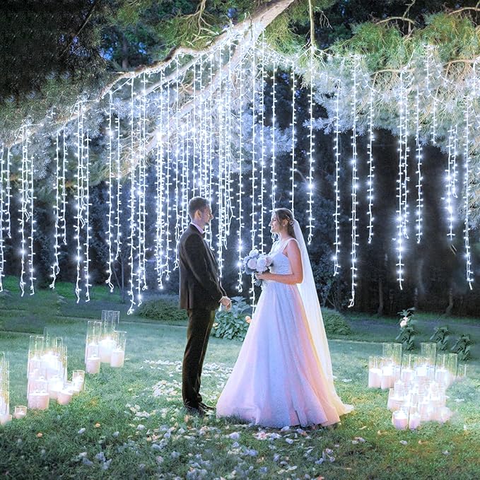 1000 LED Christmas Lights Outdoor - 328FT Christmas String Lights 8 Modes Clear Wire Waterproof Plug in Twinkle Fairy String Lights for Indoor Outdoor Home Party Garden Decoration, Cool White