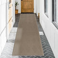 Sturdy Front Door Mat, Absorbent Muddy Dirt Resist Welcome Door Mats Outdoor Indoor, Stain and Fade Resistant, Non-Slip Rubber Backing Low Profile Doormat for Entryway, 72×24, Beige