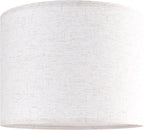 Oatmeal linen Textured Lamp Shades Set of 2 Large Drum Lamp Shade 16``Top x 16``Bottom x 12``High(Spider) Farmhouse Lampshade for Table Lamp & Bedside Lamp - Replacement Lampshade