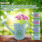 Galvanized Iron Watering Can for Indoor Plants, DIY Watering Cans for House Plant Garden Flower, Long Spout Water Can for Outdoor Watering Plants 7.57L 2 Gallon (Blue)