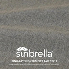 Sunbrella Decorative Outdoor Water Repellent Throw Pillows with Inserts, Set of 4, 16" x16" Pillows for Patio, Backyard, Bed, Couch, and Patio Furniture, Cast Shale