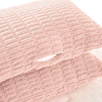 Fancy Homi Blush Pink Long Body Lumbar Lumbar Decorative Throw Pillow Covers 14x36 Inch for Bed Couch Bedroom Bench, Soft Corduroy Rectangle Solid Pillow Case, Rustic Farmhouse Boho Room Decor
