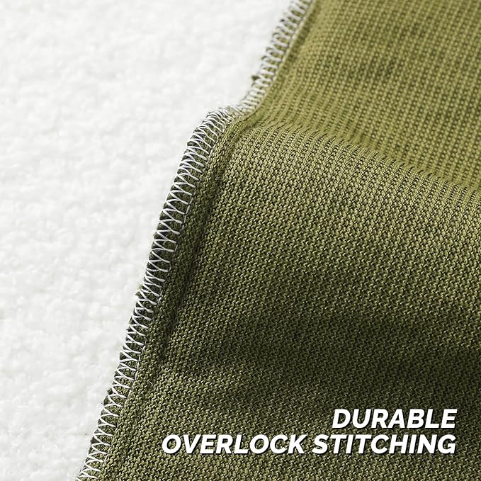 FUTEI Olive Green Throw Pillow Covers 18x18 Inch Set of 2,Furry Faux Fur Teddy Boucle Textured Cushion Covers,Soft Fluffy Decorative Pillow Case,Home Decor for Couch Bed Living Room Office Car