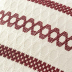 MIULEE Set of 2 Christmas Burgundy Boho Decorative Pillow Covers 20x20 Inch Farmhouse Rustic Couch Throw Pillows Modern Cotton Cushion Covers Retro Cute Macrame Woven Home Decor for Bed Sofa Chair