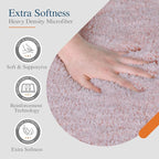 Walensee Large Bathroom Rug (24 x 40, Dusty Pink) Extra Soft and Absorbent Shaggy Bath Mat Machine Washable Microfiber Non Slip Luxury Floor Mat