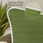 Decorative Outdoor Water Repellent Throw Pillows with Inserts, Set of 4, 18" x18" Pillows for Patio, Backyard, Bed, Couch, and Patio Furniture, Lawn Green