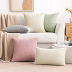 MIULEE Winter Pack of 2 Corduroy Pillow Covers Soft Soild Cushion Cases Decorative Square Throw Pillow Covers Cream White Pillowcases for Sofa Bedroom Car 18 x 18 Inch 45 x 45 Cm