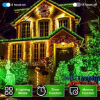 750 LED Christmas Lights Outdoor, 246ft 8 Modes Fairy Lights for Outside, IP44 Waterproof for Xmas Patio Yard Fence Deck Balcony Garden Decor Green
