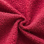 Foindtower Pack of 2, Curly Faux Fur Decorative Throw Pillow Covers Soft Neutral Plush Cushion Case Cozy Fluffy Furry Pillowcase for Home Living Room Couch Bedroom Bed Sofa 18x18 Inch Burgundy Red
