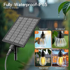 63FT Multi-Function Solar LED String Lights for Outdoor Use - 13 Lighting Modes | Waterproof IP65 | Remote Timer | Perfect for Christmas Decor | Warm White | Transparent Wire Design