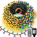 echosari Connectable Christmas String Lights, 400 LED Dual Color Changing String Lights Plug in 66Ft with Timer for Tree Garden Indoor Decor (Warm White & Multicolor)