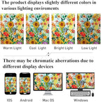 Bohemian Bathroom Curtain Colorful Boho Floral Print Beautiful Bright Polyester Fabric Cloth Shower Curtain for Bathroom Decoration, 72"x72"