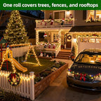 1500 LED Chrstmas Lights, 470ft Outdoor Christmas String Lights with 12 Modes, Warm White LED String Lights with Timer Dimmable Waterproof for Tree Fence Garden Xmas Patio Wedding Party Decorations