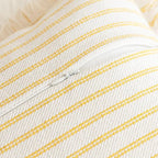 Throw Pillow Covers 12x20 Set of 2 Striped Fringe Pillow Cover Farmhouse Cushion Covers with Tassel Neutral Boho Pillows Decorative Square Pillowcase for Couch Sofa Bed, Yellow