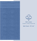 American Soft Linen Luxury 4 Piece Bath Towel Set, 600 GSM 100% Cotton Turkish Bath Towels for Bathroom, 27x54 in Extra Large Bathroom Shower Towels, Electric Blue