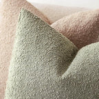 Foindtower Set of 2, Decorative Textured Boucle Throw Pillow Covers Accent Solid Pillow Cases Neutral Soft Couch Cushion Case for Chair Sofa Bedroom Living Room Home Decor 26x26 Inch Dirty Sage Green
