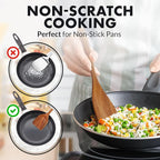 Zulay Kitchen 10-Piece Wooden Spoons for Cooking - Smooth Finish Teak Wooden Utensils for Cooking - Soft Comfort-Grip Wood Spoons for Cooking - Non-Stick Wooden Cooking Utensils - Wooden Spoon Sets