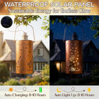 FLAGWIX Christmas Butterfly Gifts for Women Men - Solar Lanterns Outdoor Waterproof, Garden Decor for Outside - Motivational Birthday Gifts for Mom Grandma, Decorative Lantern for Garden Yard Patio