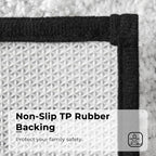 GRANNY SAYS Microfiber Bathroom Rugs Non Slip Washable, Water Absorbent Bathroom Mats for Tub Non Slip, Soft Bath Mats for Floor & Shower, Long Bath Rug, 24" x 36", Black Bath Rug