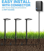 SUNVIE 3CCT Low Voltage Pathway Lights Wired Pathway Lights Outdoor 5W 3000K Anti Glare LED Low Voltage Landscape Lighting Waterproof Landscape Path Lights for Walkway Backyard Garden Patio, 4 Pack