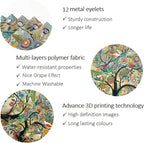 Bohemian Bathroom Curtain Colorful Boho Floral Print Beautiful Bright Polyester Fabric Cloth Shower Curtain for Bathroom Decoration, 72"x72"