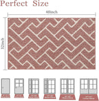 hicorfe Indoor Doormat,Front Back Door Mat Rubber Backing Non Slip Door Mats 32"x48" Absorbent Resist Dirt Entrance Doormat Inside Floor Mats for Entryway Washable Low-Profile(Light Pink)